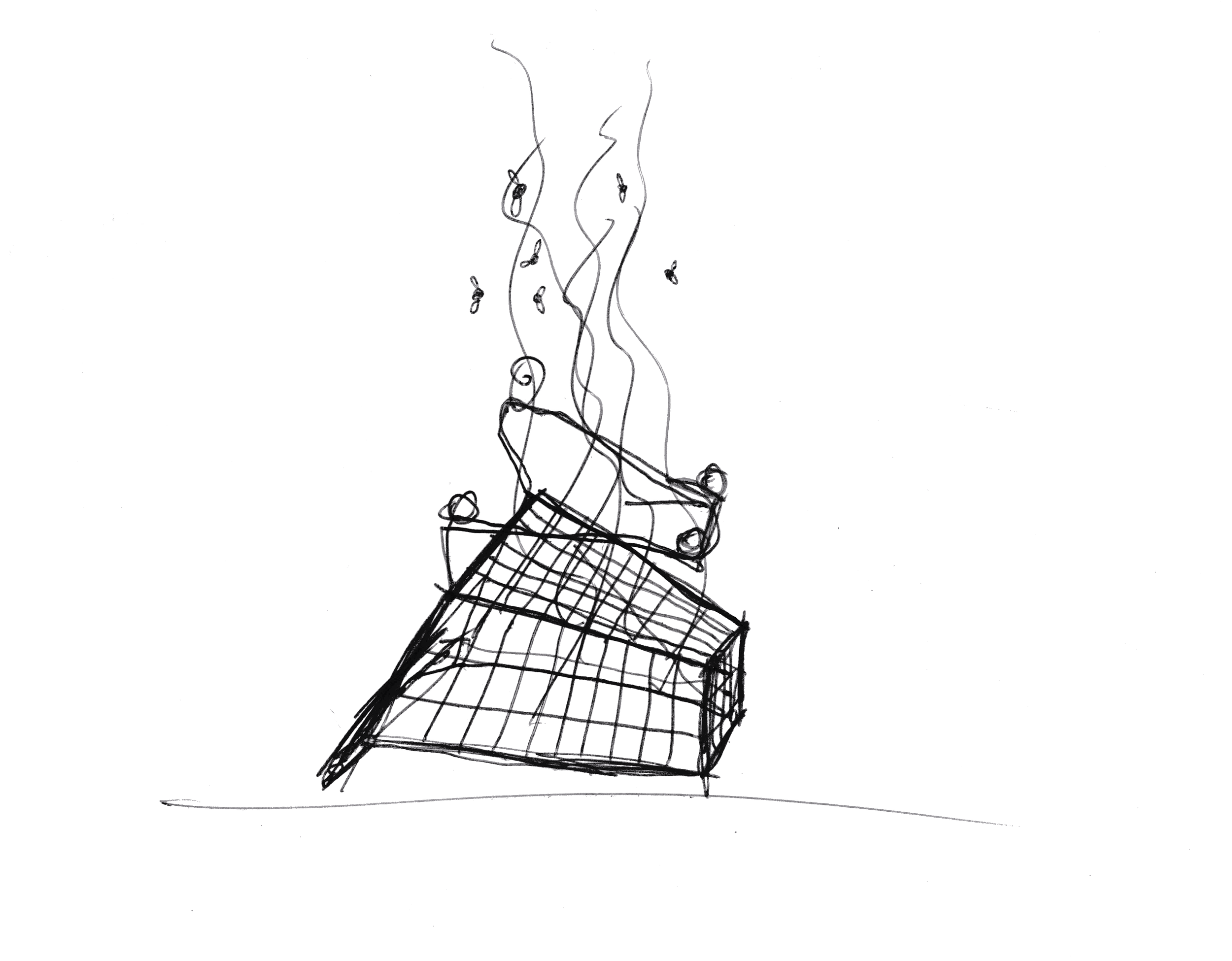 Drawing of a smelly shopping cart (video on YouTube)